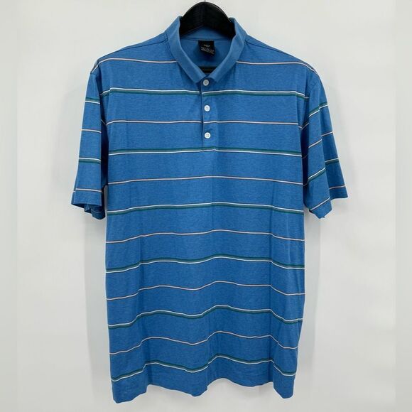Nike Golf Men's Size XL Blue Striped‎ Polo EUC 56323 - Picture 1 of 7